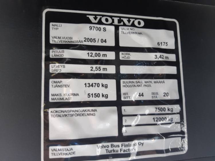 VOLVO B12M 9700S CARRUS CLIMA; 11,98m; 44 seats; Euro 3